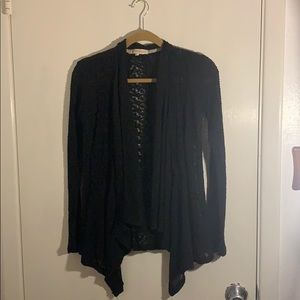 Mesh black cardigan